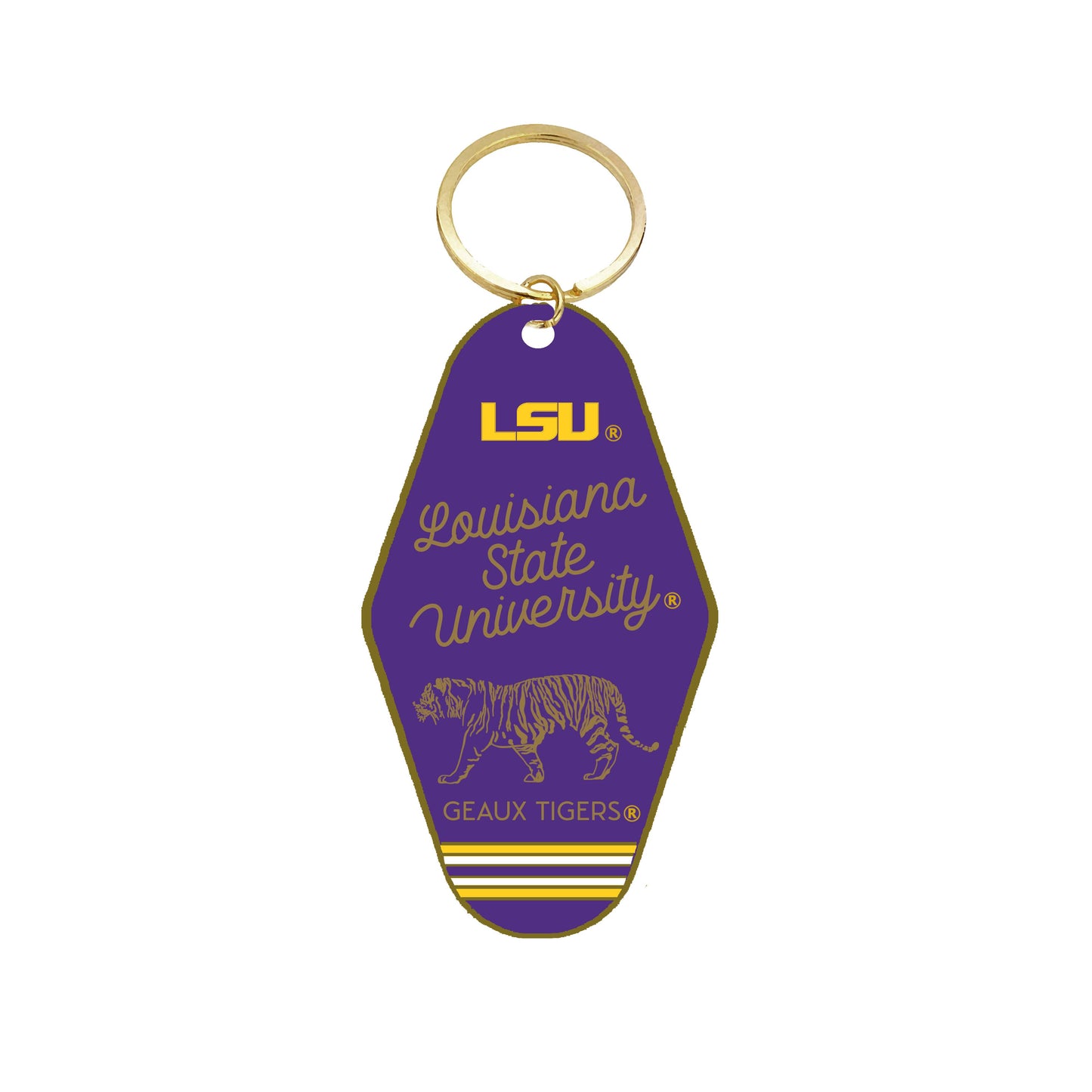 LSU Enamel Keychain, Collegiate