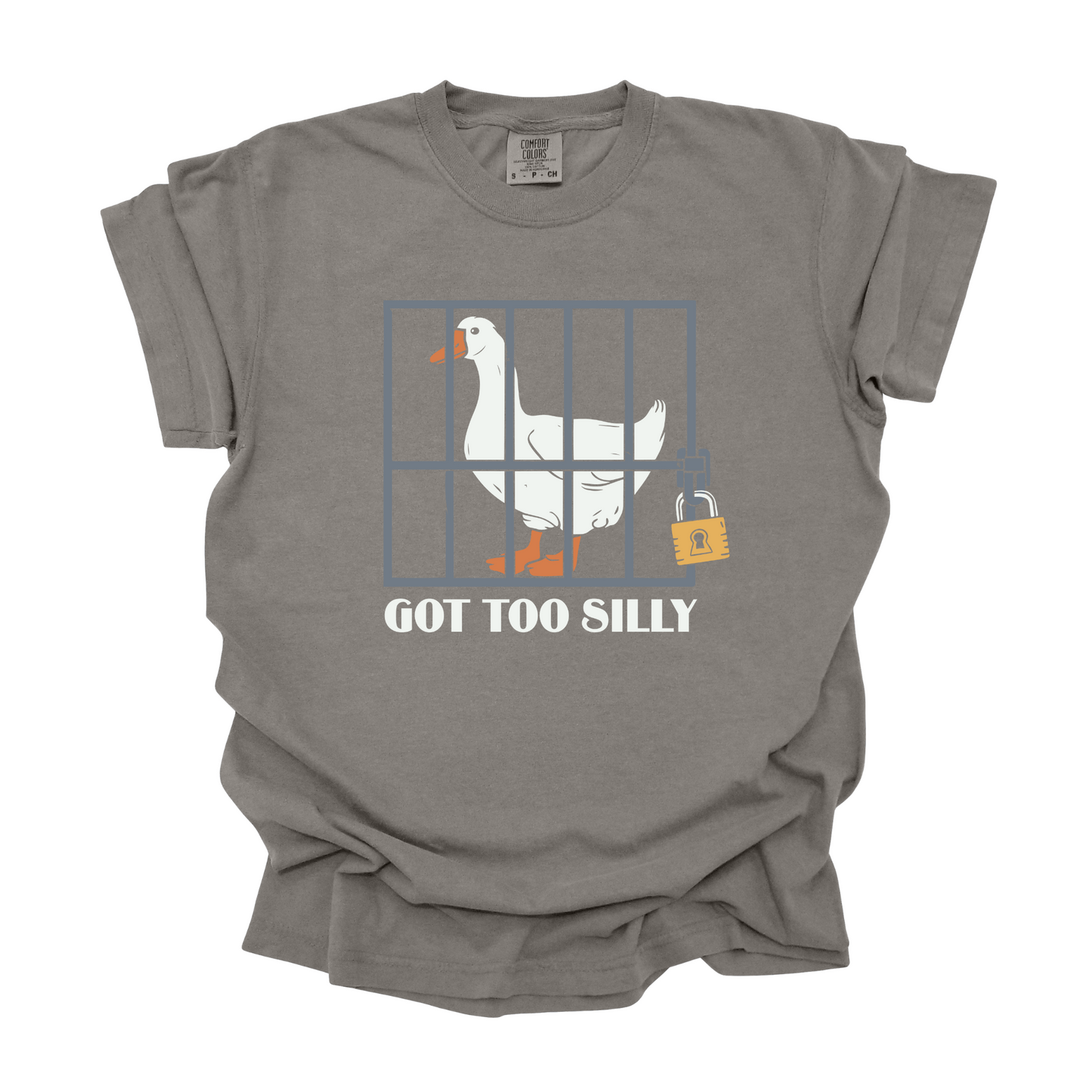 Wholesale Goose Got too silly Graphic Tee - Heather Charcoal Tee