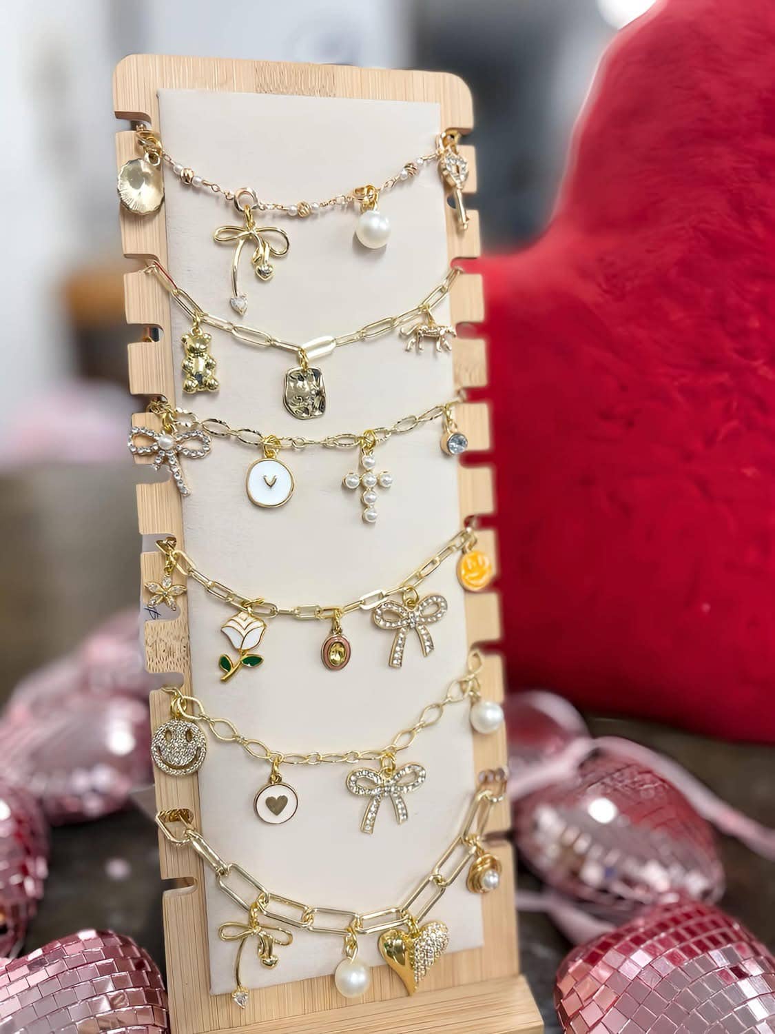 Trendy Gold Everyday Charm Necklace