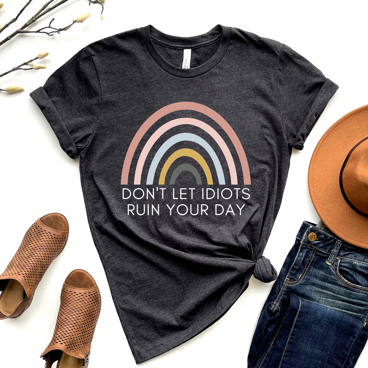 Wholesale Ruin your day Graphic Tee - Maroon