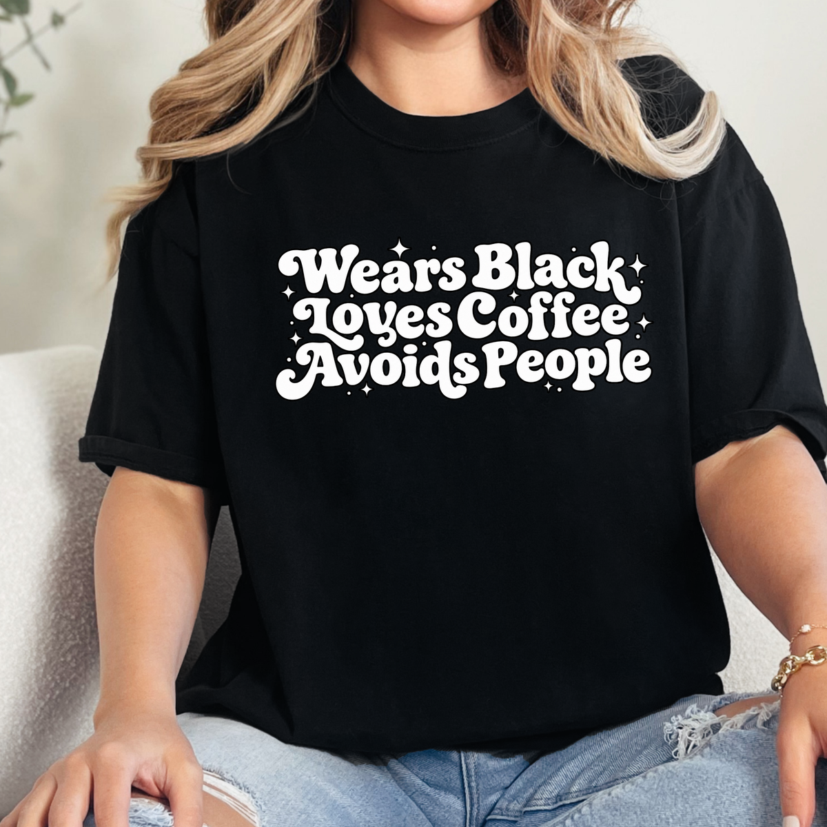 Wholesale Wears Black Graphic Tee - Black