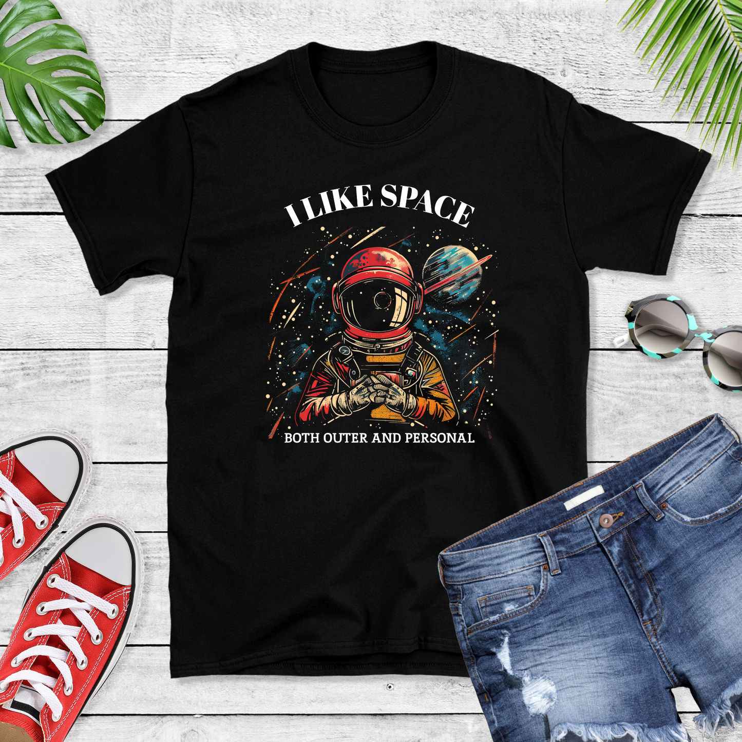 Wholesale I like space - Black Tee