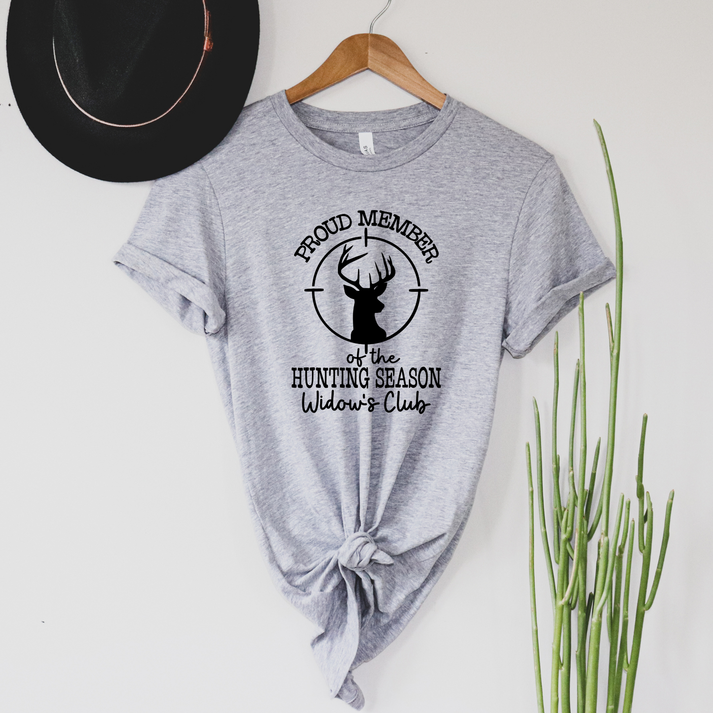 Wholesale Hunting Season Widow - Grey Tee