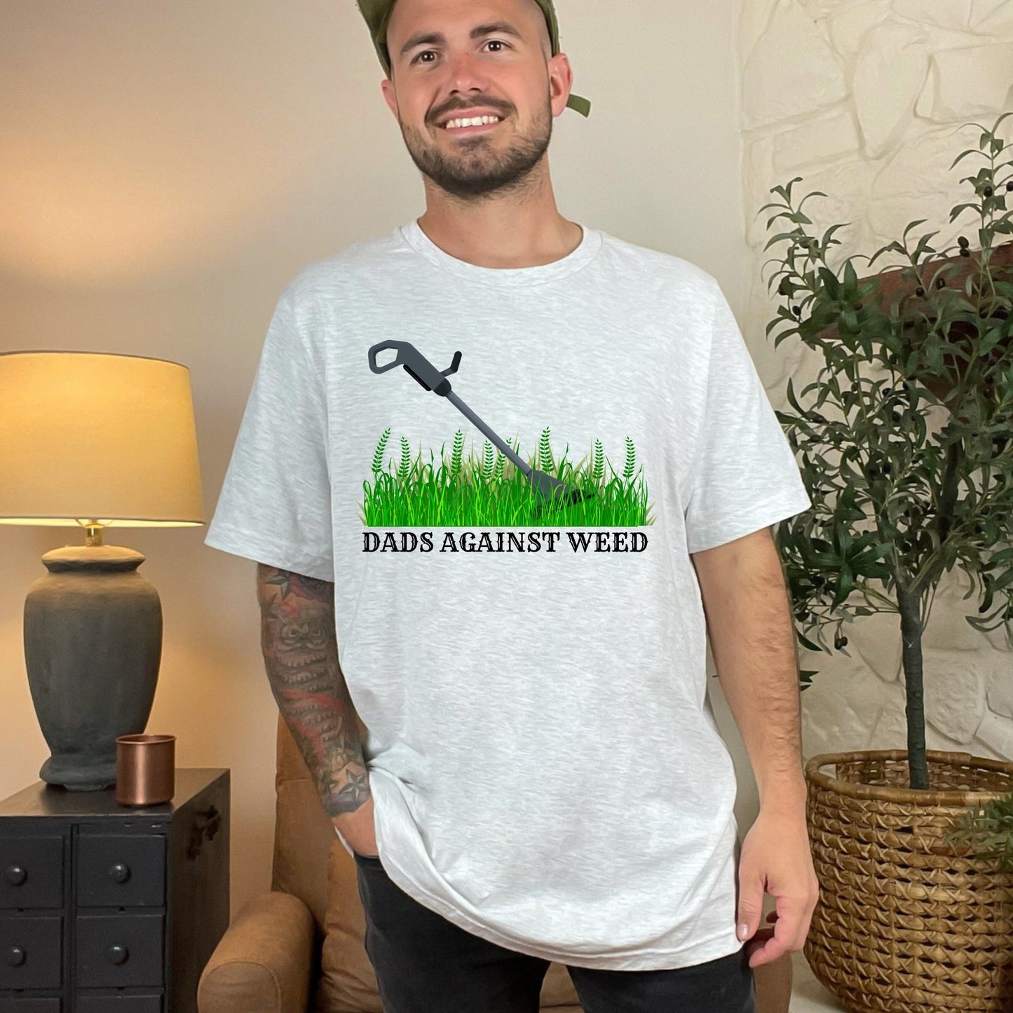 Wholesale Dads Against Weed Graphic Tee - Ash Grey