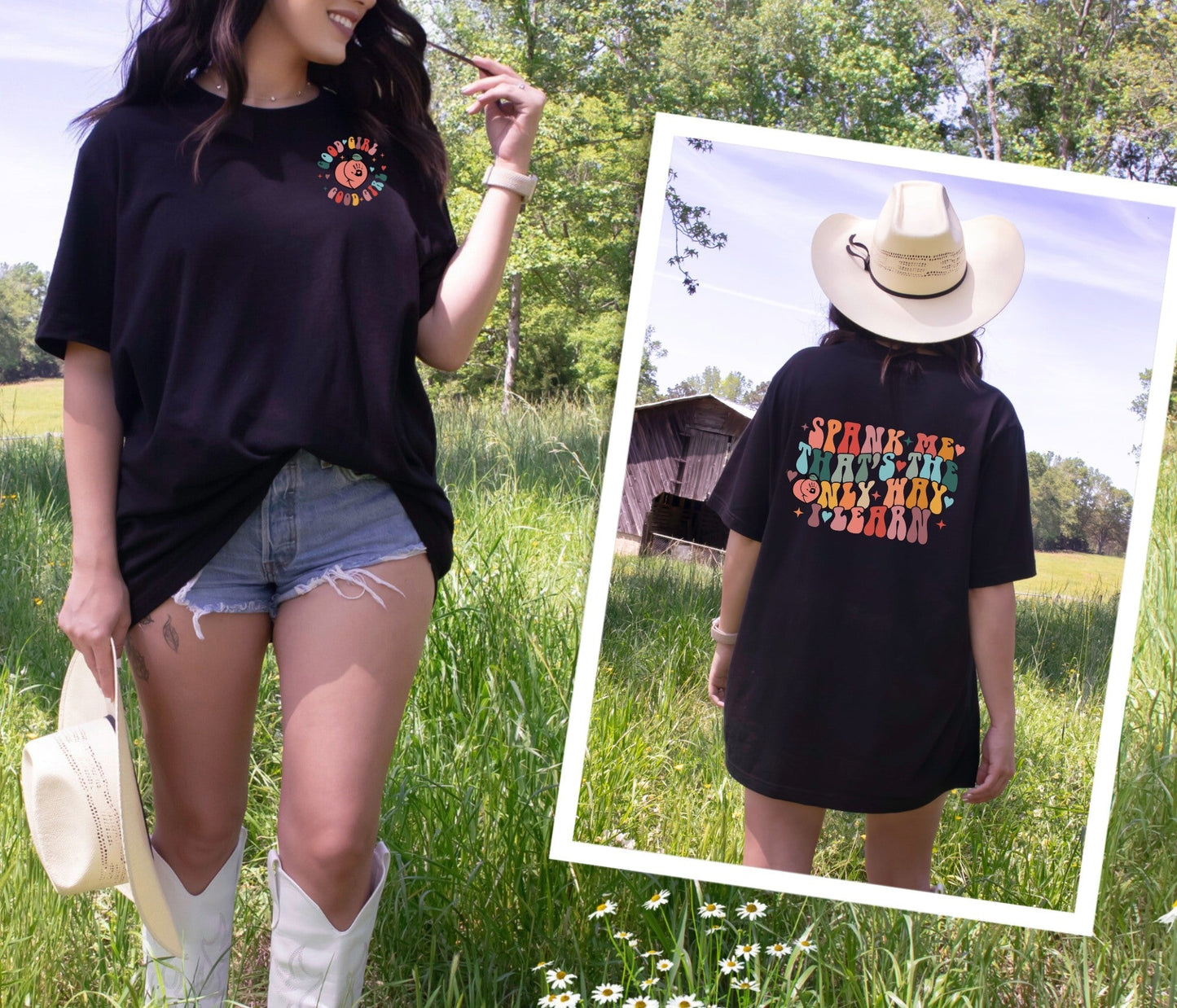Wholesale Spank Me Graphic Tee - White