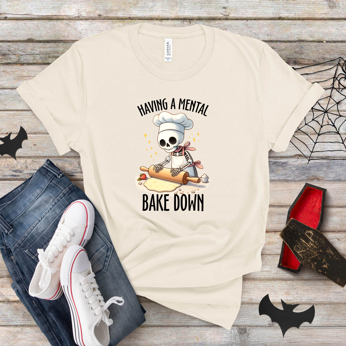Wholesale Mental Bake down Graphic Tee - Heather Brown Tee