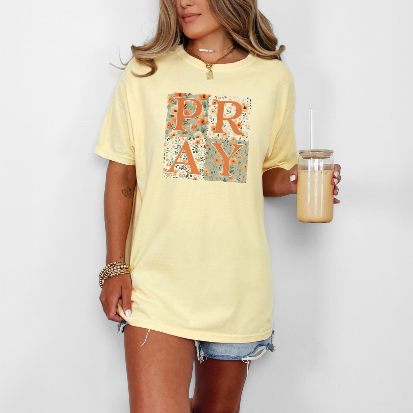 Floral Pray Graphic Tee