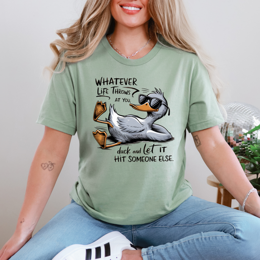 Wholesale Whatever Life Throws at You Graphic Tee - Sage Tee
