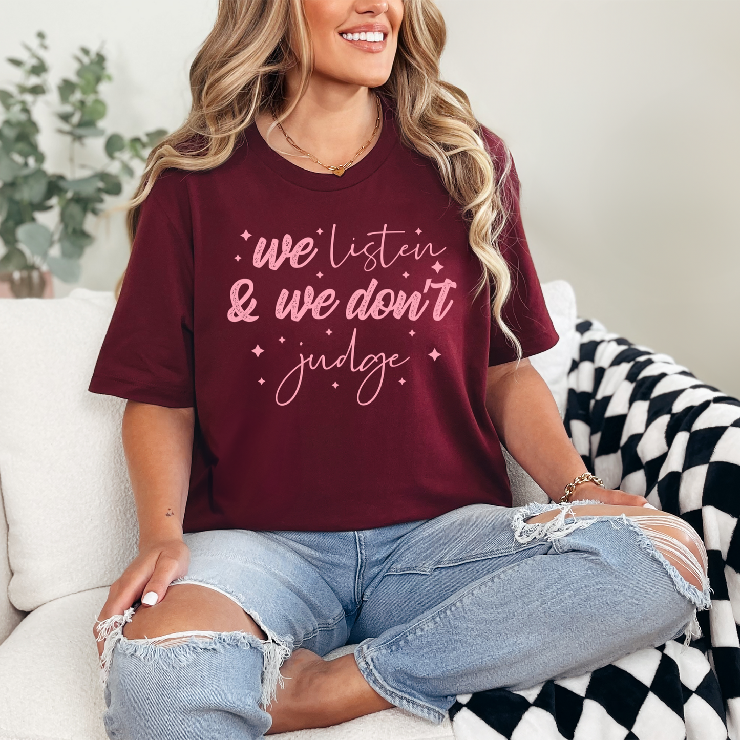 Wholesale Don't Judge Graphic Tee - Natural Tee