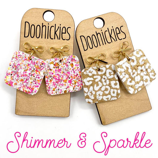 2" Shimmer & Sparkle Present Dangles - Birthday Earrings