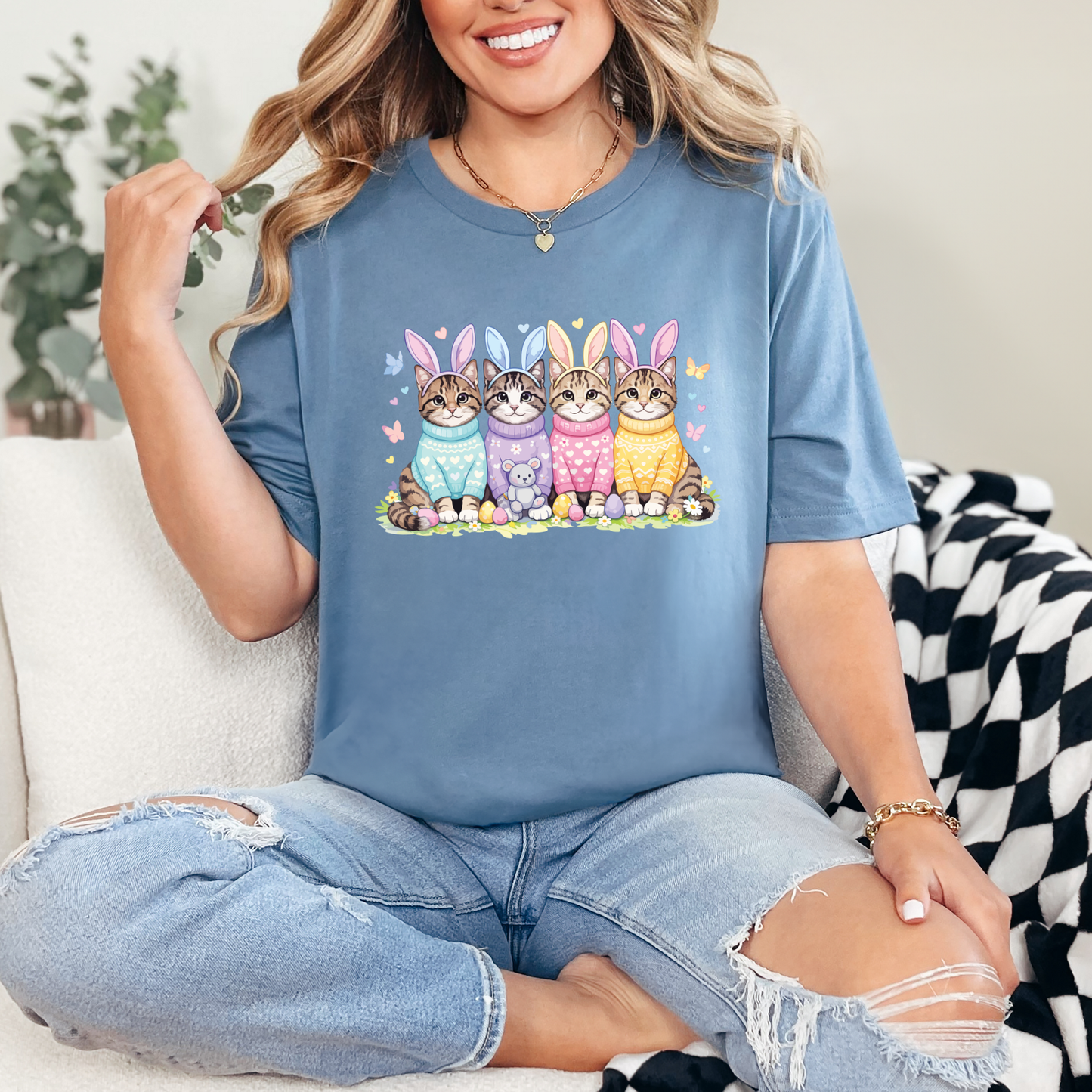 Easter Cats Graphic Tee