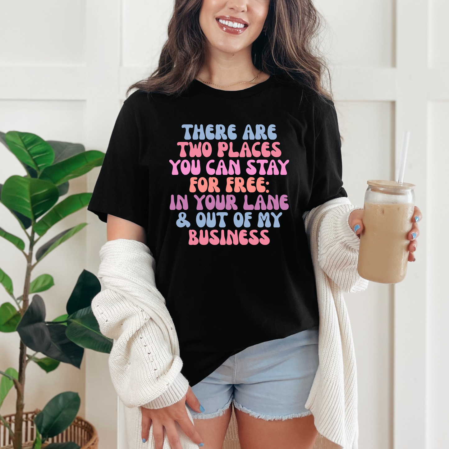 Wholesale Stay for free Graphic Tee - Heather Charcoal Tee
