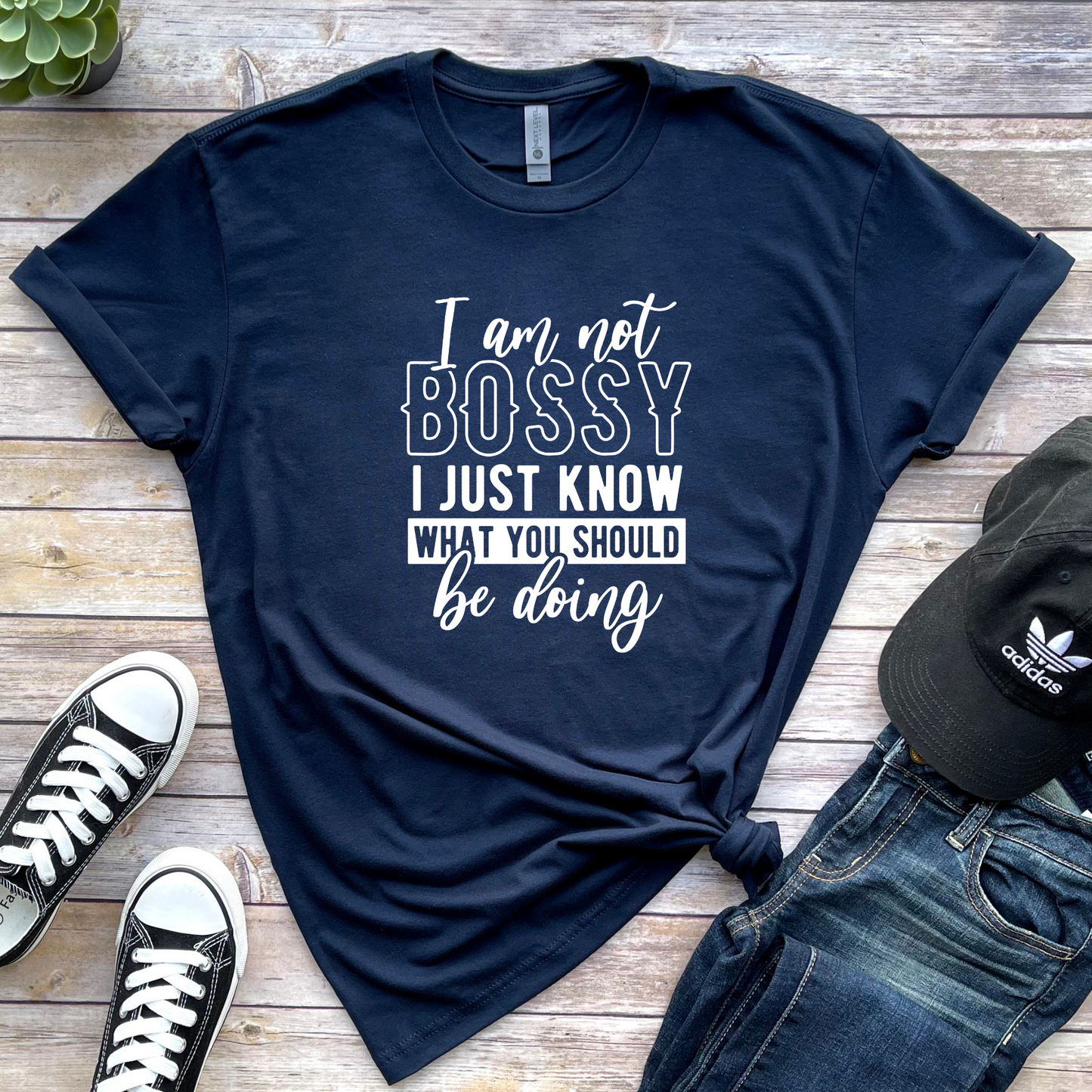 Wholesale I'm not bossy Graphic Tee - Navy Sweatshirt