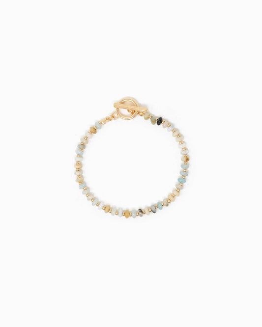 Natural Stone Gold Toggle Bracelet