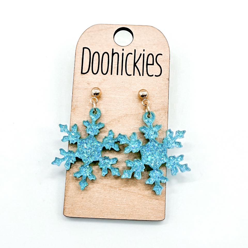 Razzle Dazzle Snowflake Collection - Christmas Acrylic Earrings