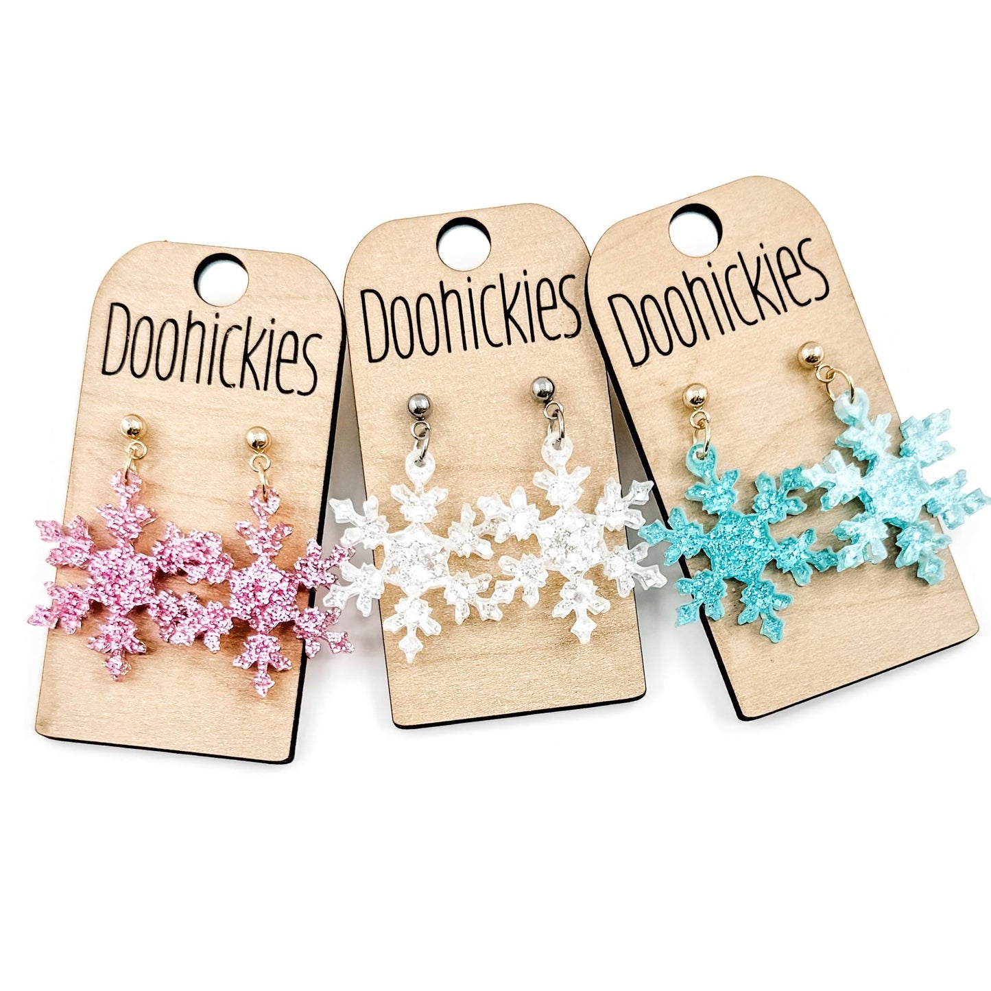 Razzle Dazzle Snowflake Collection - Christmas Acrylic Earrings