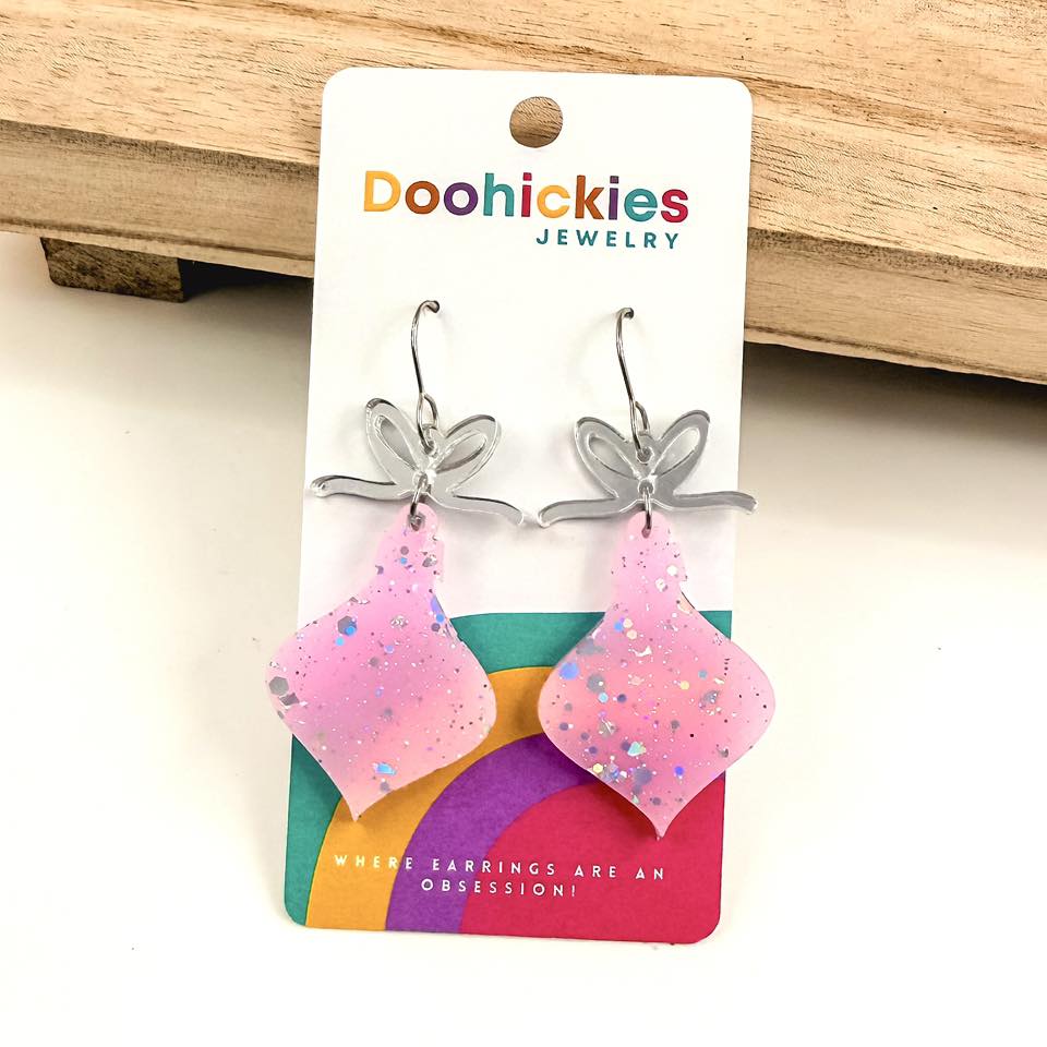 Sugar Crystal Vintage Ornament Collection - Christmas Acrylic Earrings