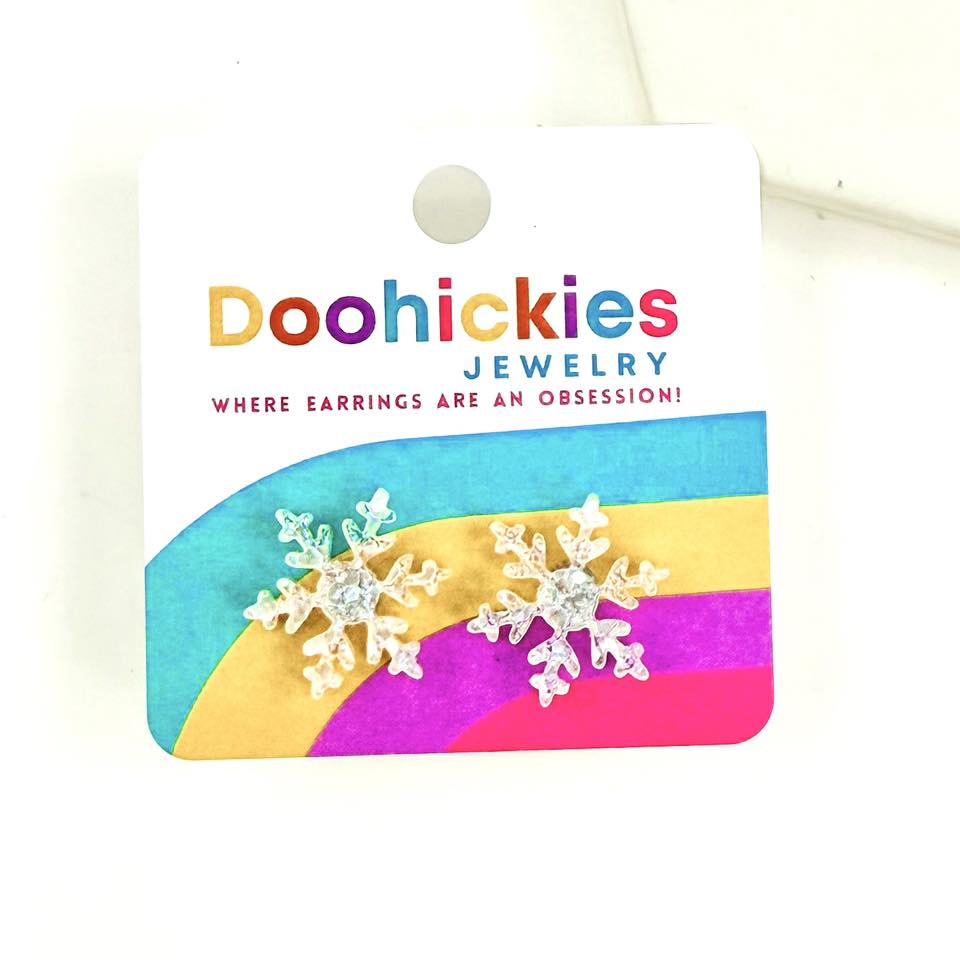 Winter Wonderland Snowflake Christmas Stud Earrings