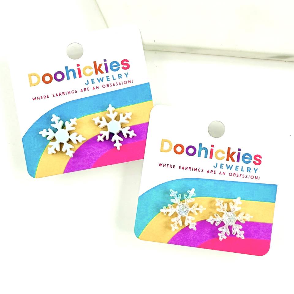 Winter Wonderland Snowflake Christmas Stud Earrings