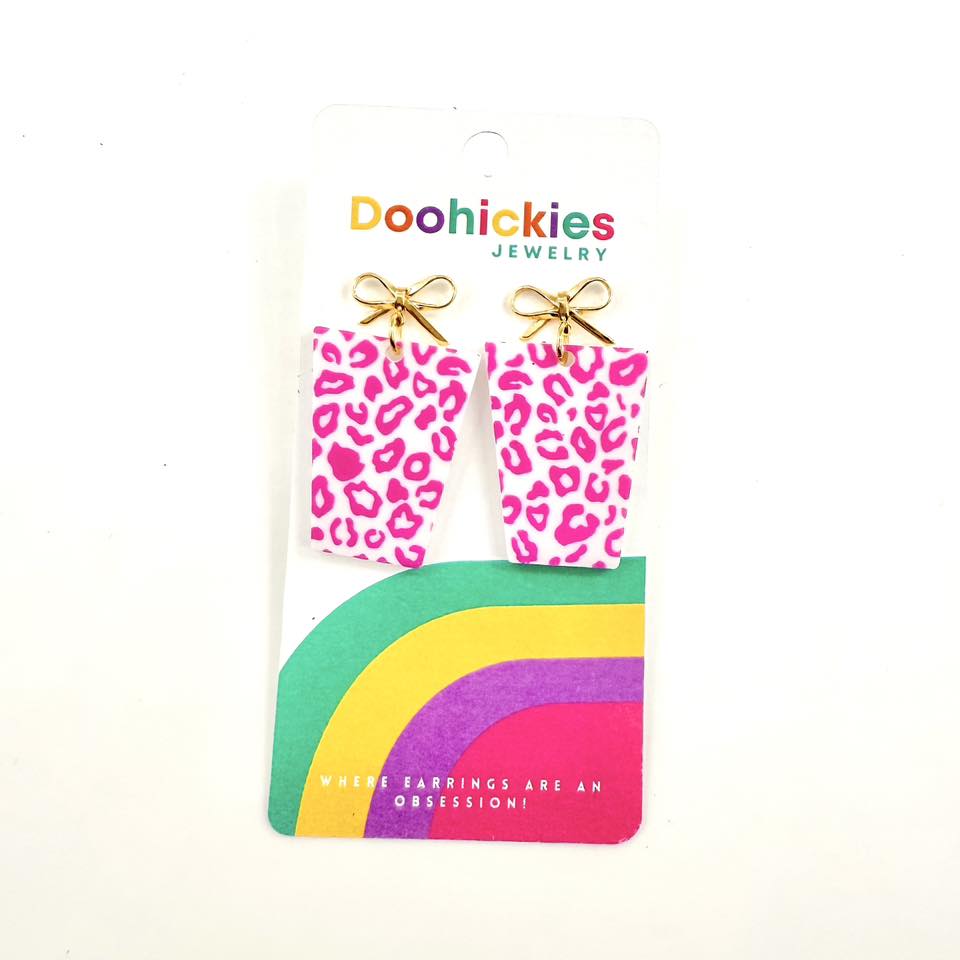 Leopard Christmas Present Acrylic Earring Collection