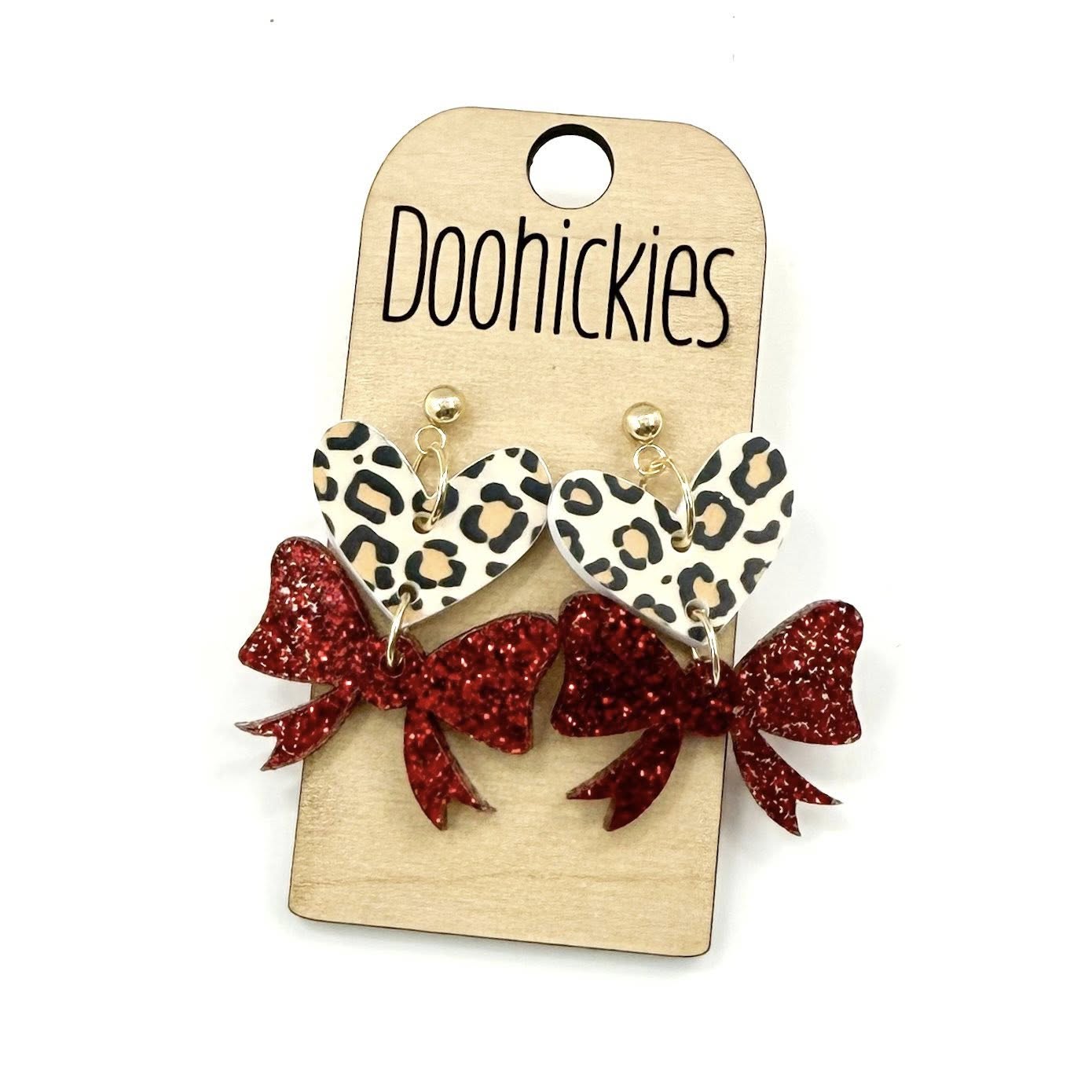 Wildly in Love Acrylic Valentines Dangle Earrings