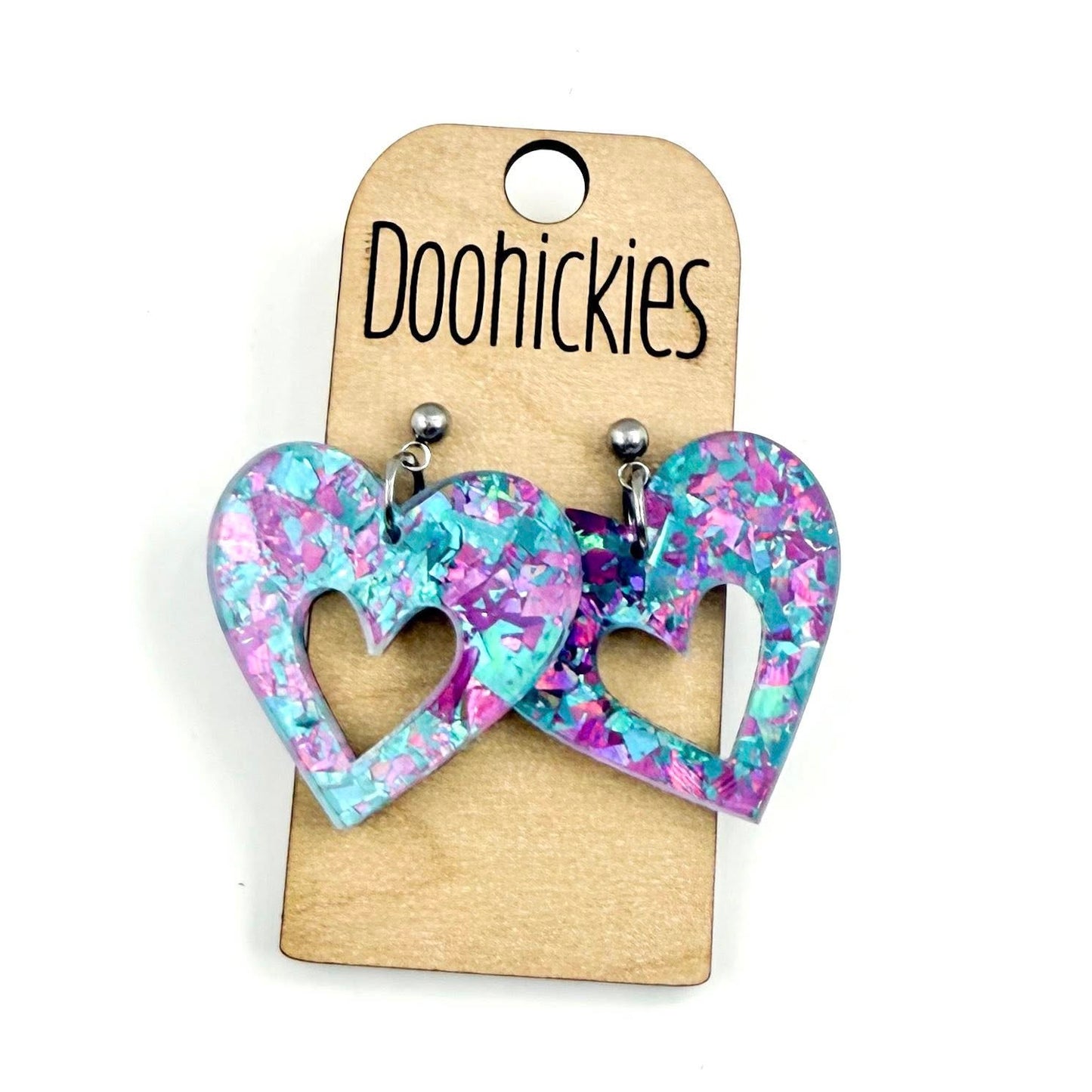 Chunky Glitter Sassy Hearts Collection - Valentines Earrings