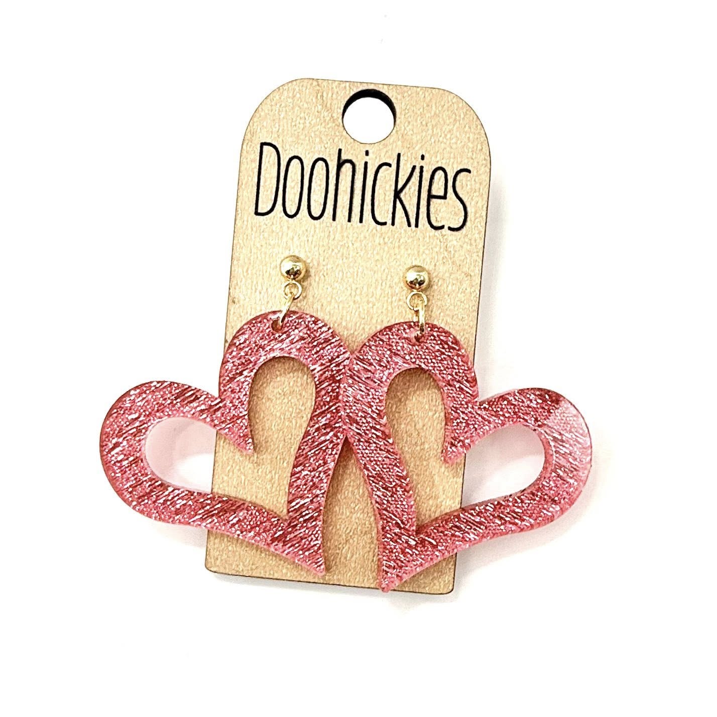 The Madly in Love Cutout Heart Dangles - Valentines Earrings