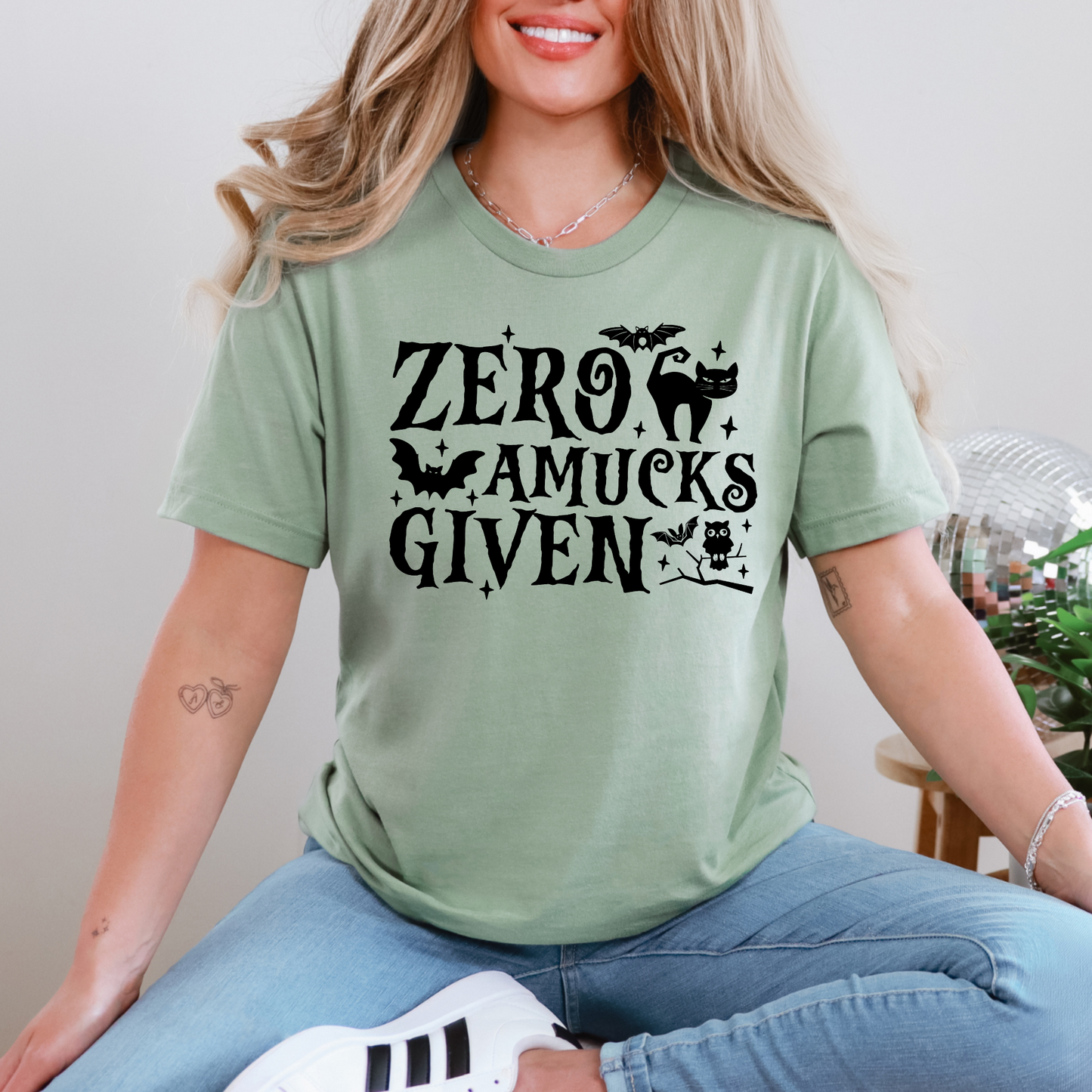 Wholesale Zero Amucks Given Graphic Tee - Sage Tee
