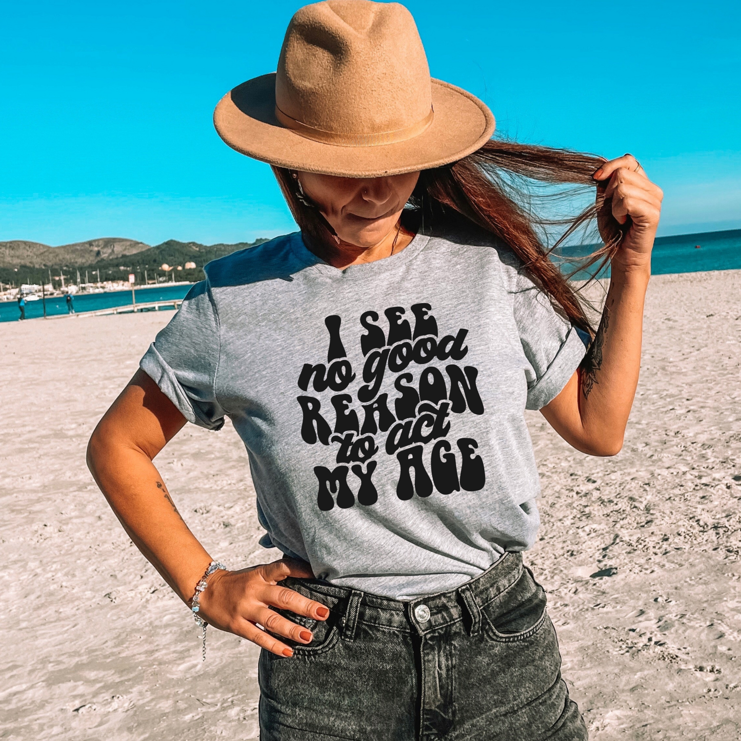 Wholesale No good reason Graphic Tee - Light Pink Sweatshirt