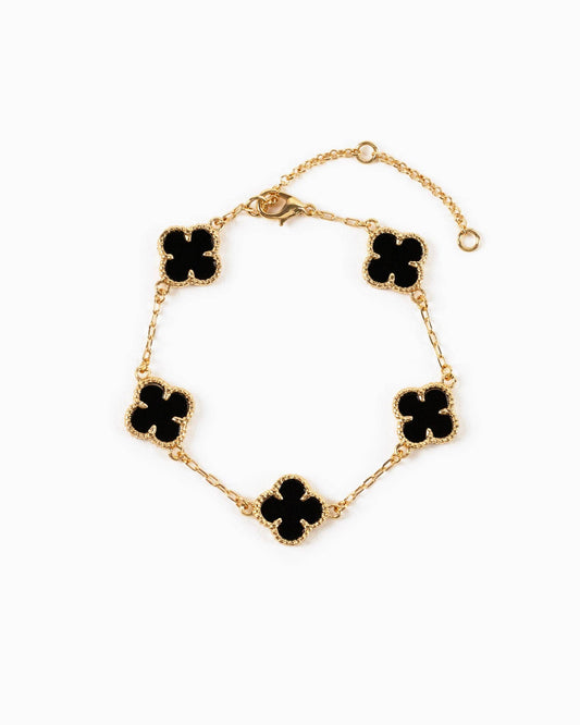 MOP Double-Sided Clover Station Holiday Bracelet