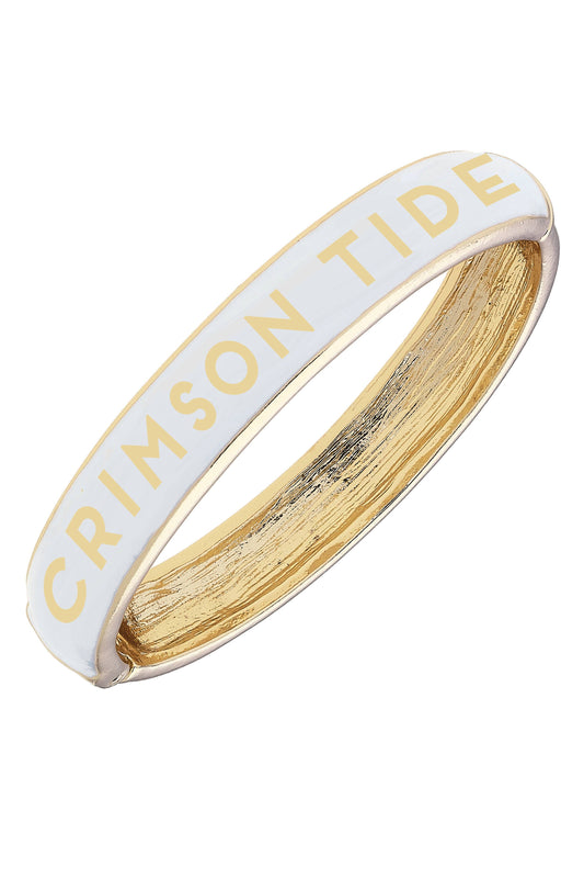 Alabama Crimson Tide Sculpted Enamel Hinge Bangle