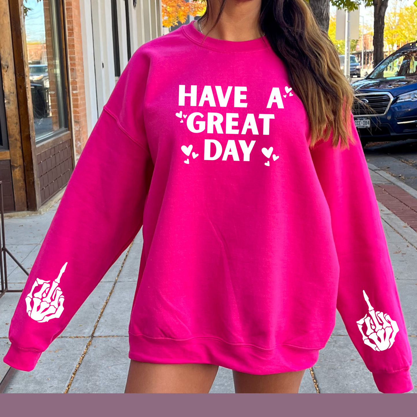 Wholesale Have a Great Day Sweatshirt - Heliconia Sweatshirt