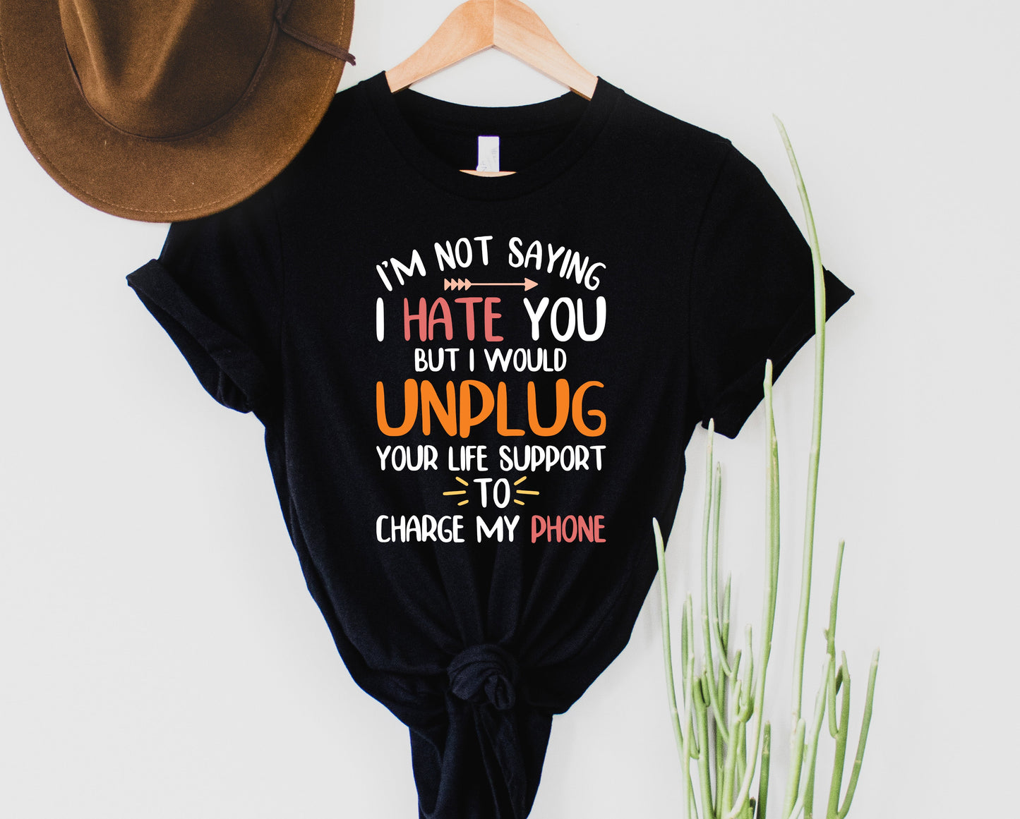 Wholesale I'm Not Saying I Hate You Graphic Tee - Black
