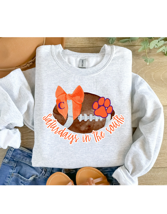 Saturdays in the south clemson graphic sweatshirt
