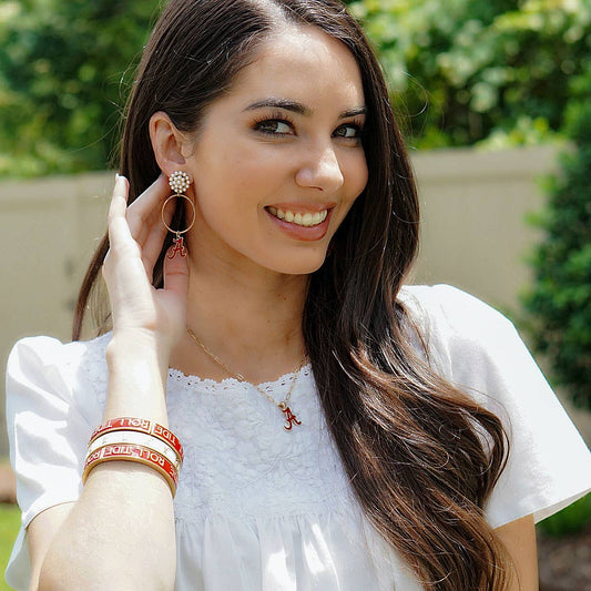 Alabama Crimson Tide Enamel Hinge Bangle