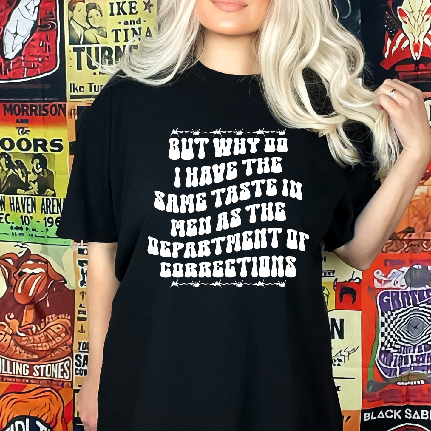 Wholesale Department of Corrections Graphic Tee - Black Tee