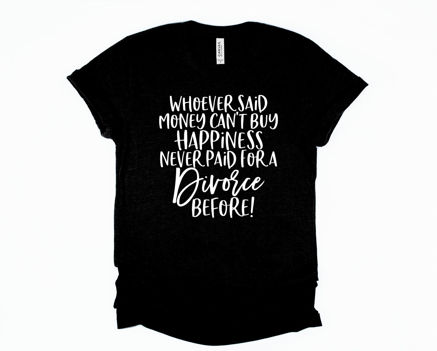 Wholesale Divorce Graphic Tee - Black