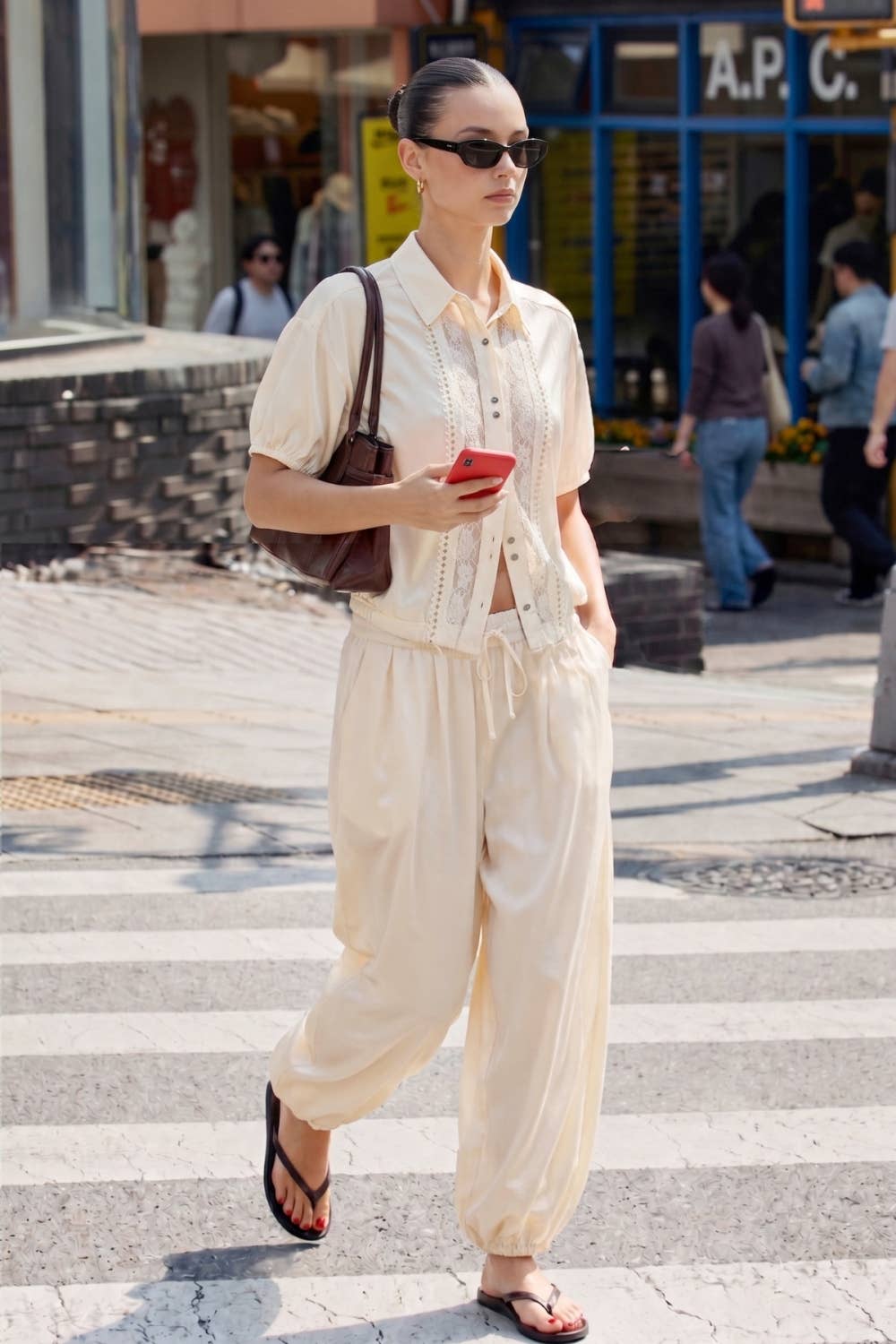 Miss Love Balloon Crepe Pants