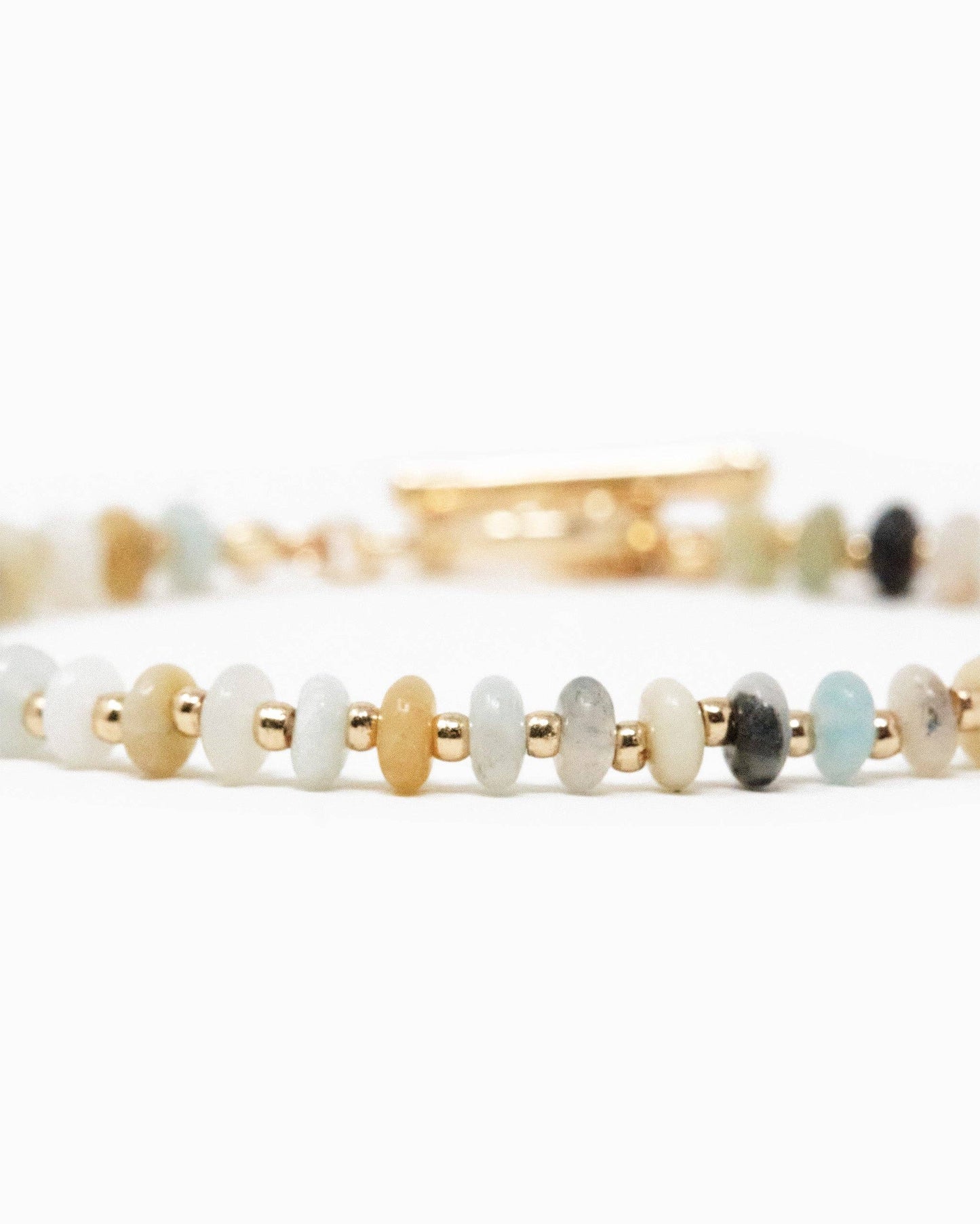 Natural Stone Gold Toggle Bracelet
