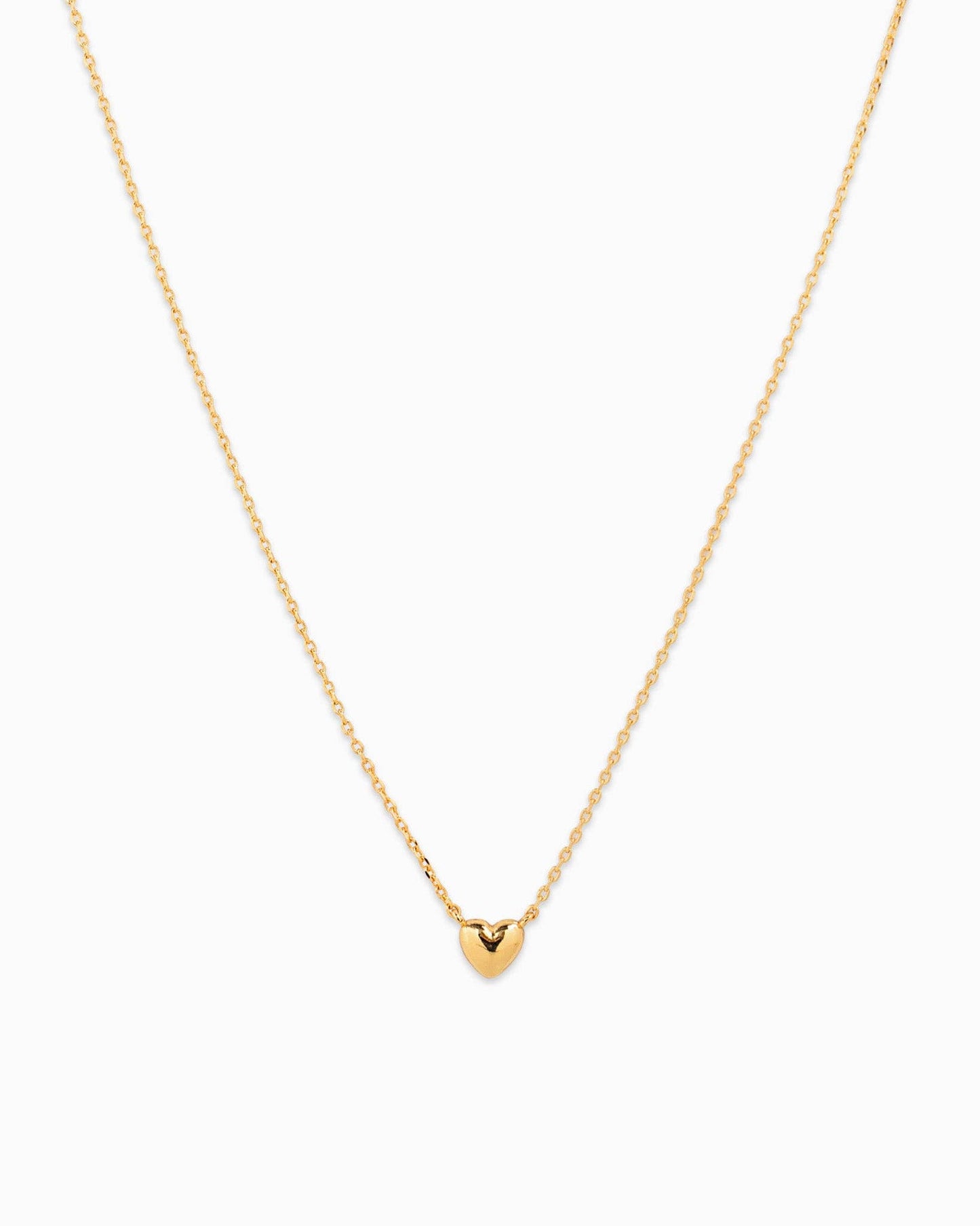 Tiny Puffy Heart Pendant Necklace