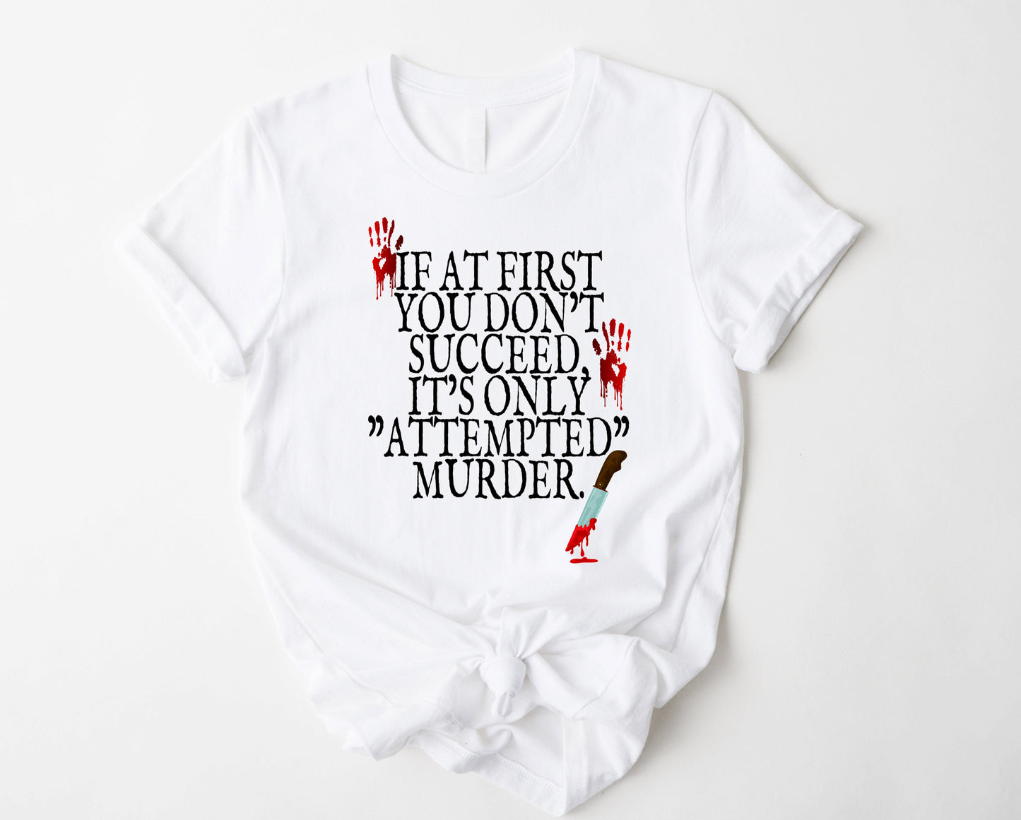 Wholesale If at First You Don't Succeed Graphic Tee - White Tee
