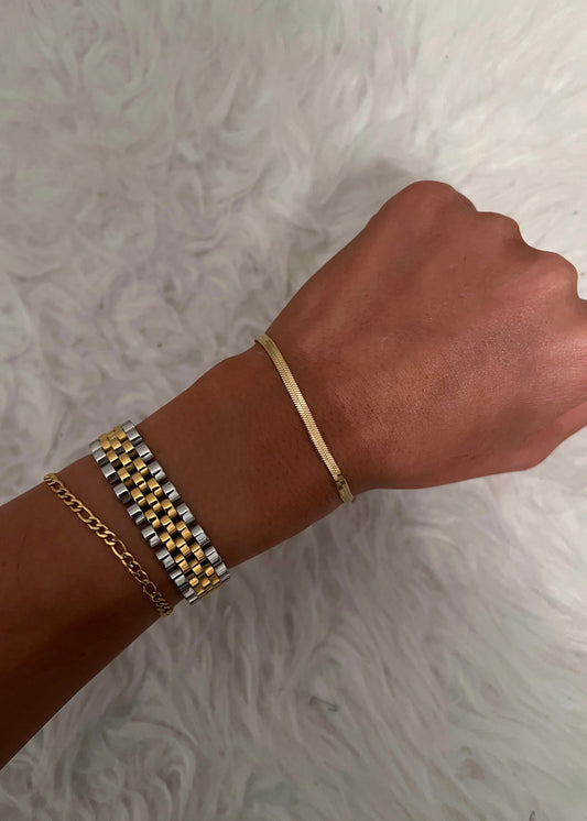 THICK TWO TONED BRACELET