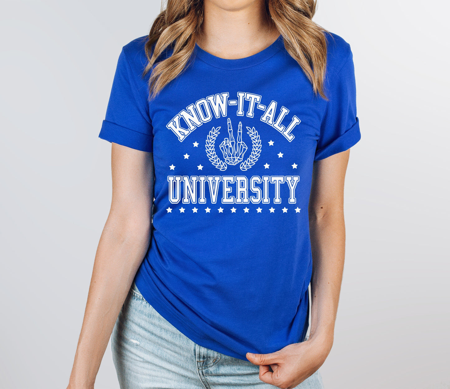 Wholesale Know it All Graphic Tee - True Royal Blue