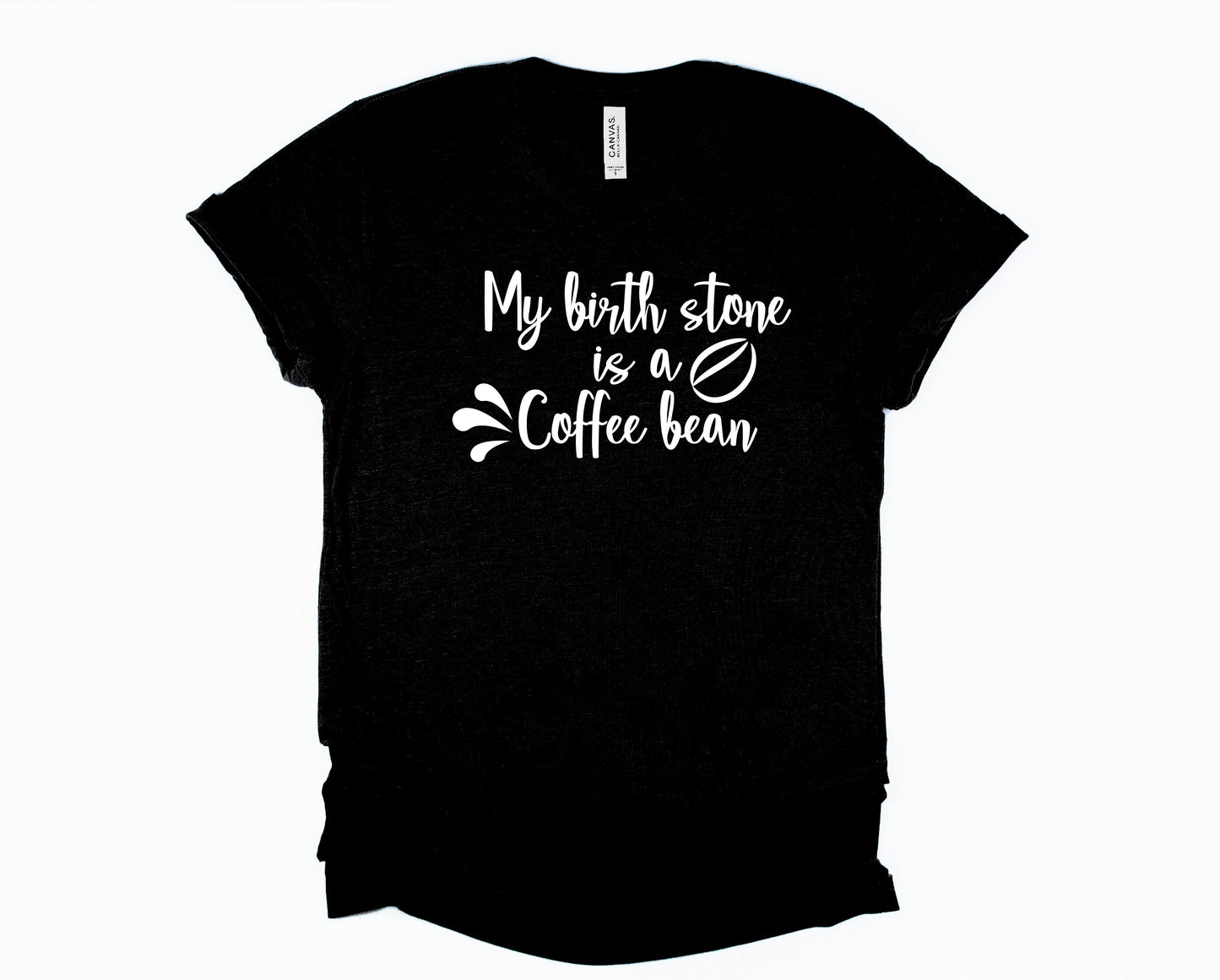 Wholesale My Birthstone is a Coffee Bean Graphic Tee - Black