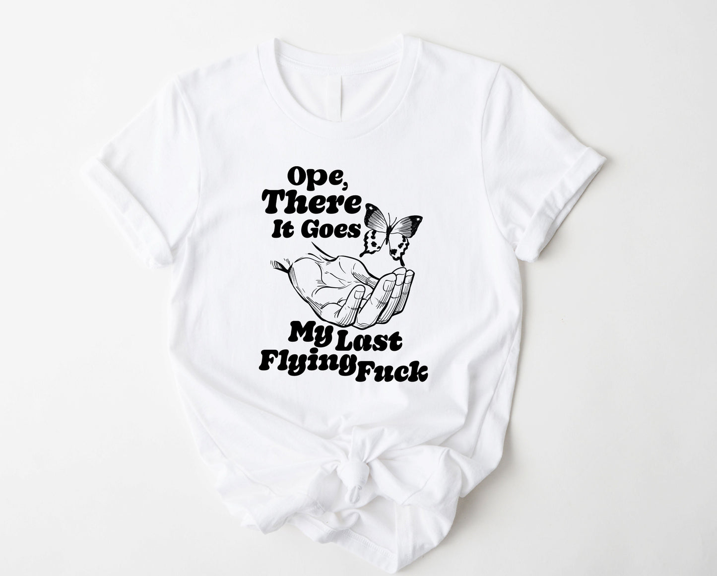 Wholesale Ope There it Goes Graphic Tee - White