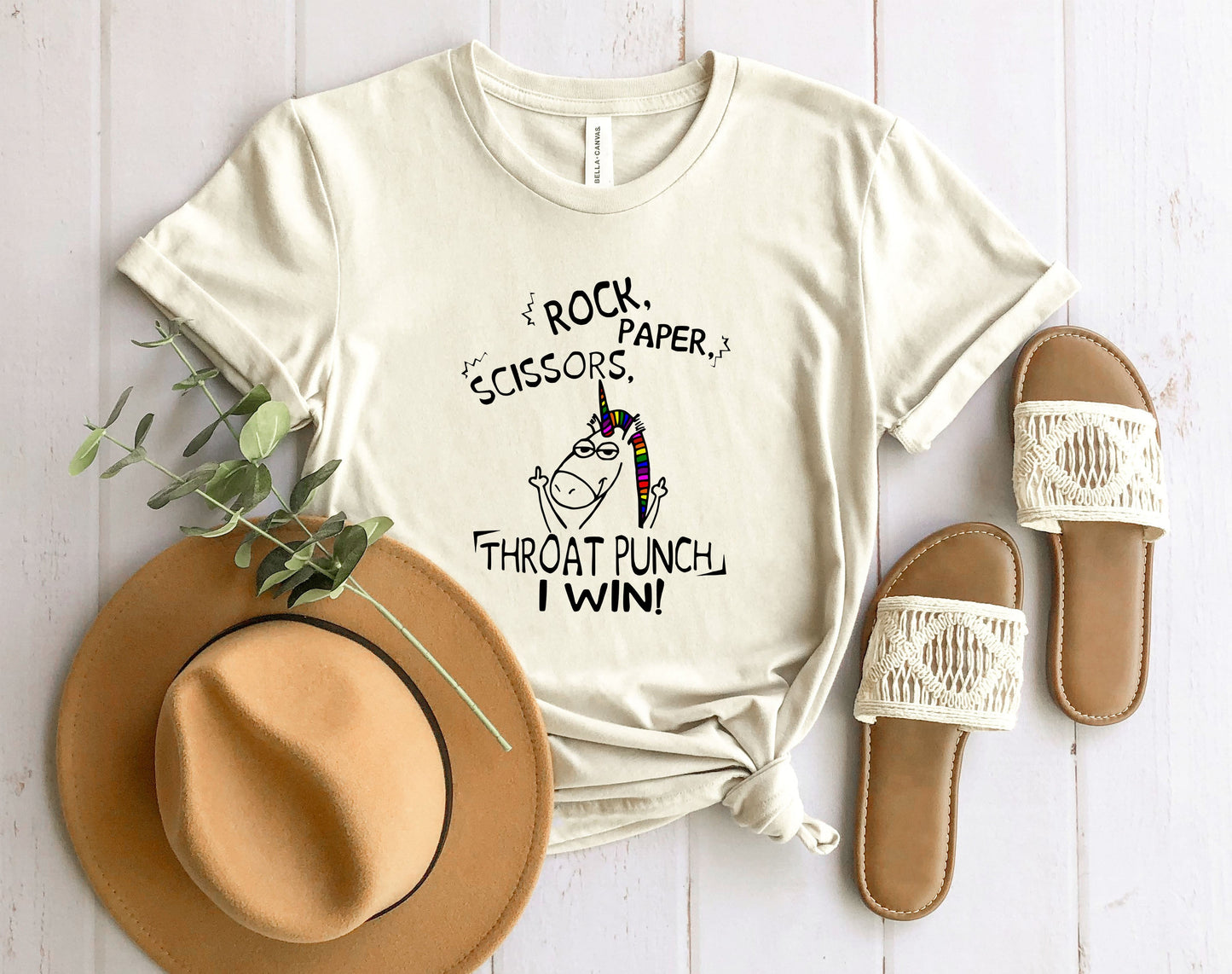 Wholesale Rock Paper Scissors Graphic Tee - Heather Grey