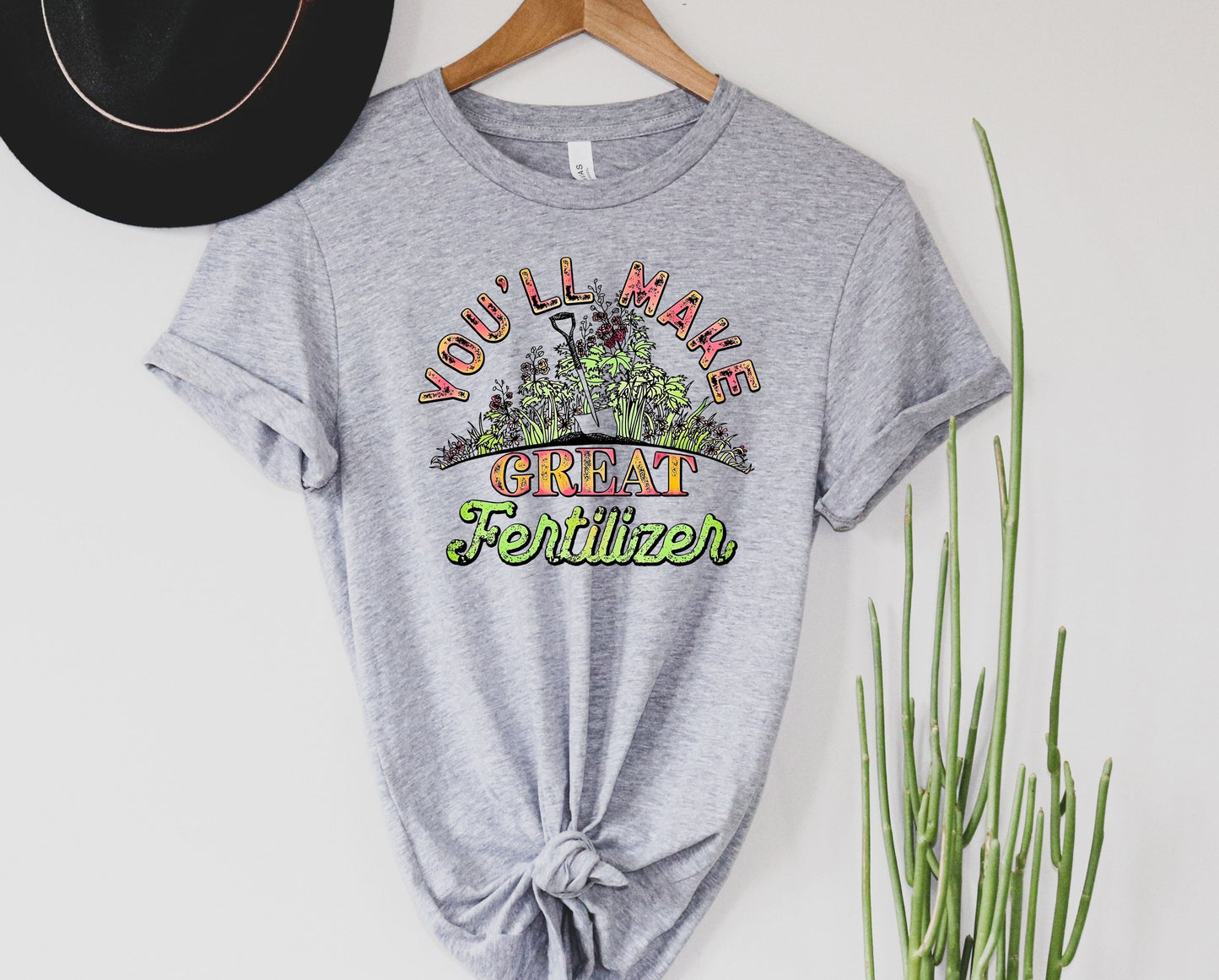 Wholesale You'll Make Great Fertilizer Graphic Tee - Heather Grey