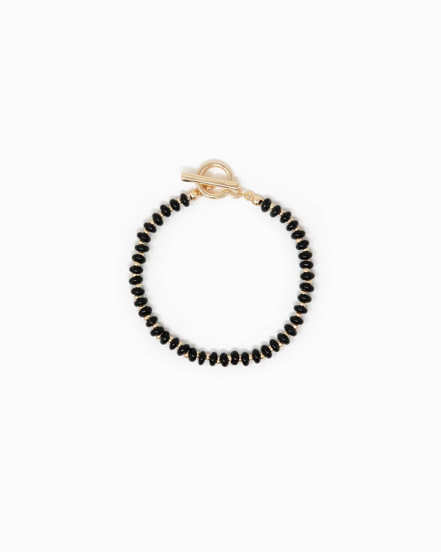 Natural Stone Gold Toggle Bracelet