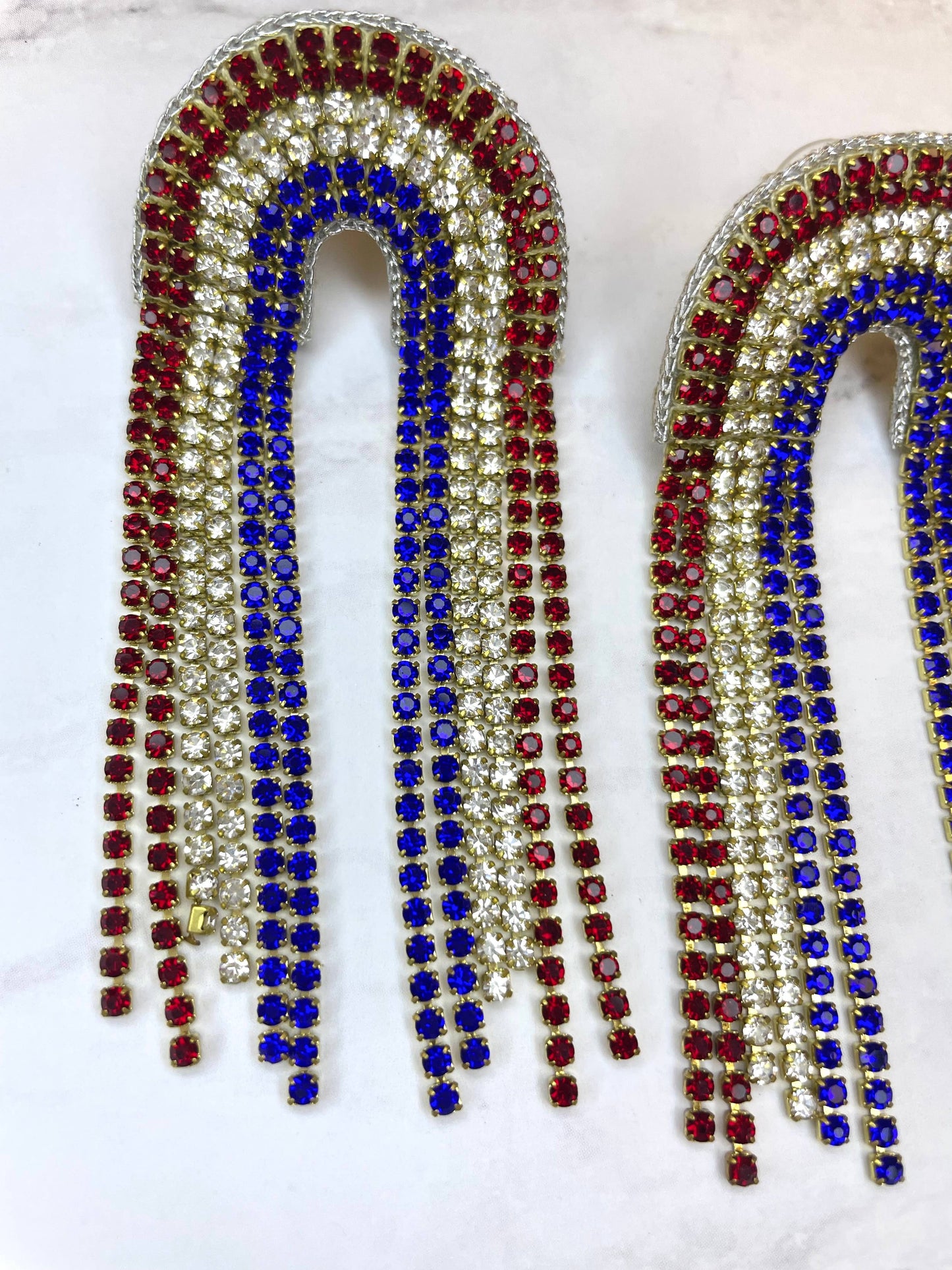 Patriotic American Red White Blue Cup Chain