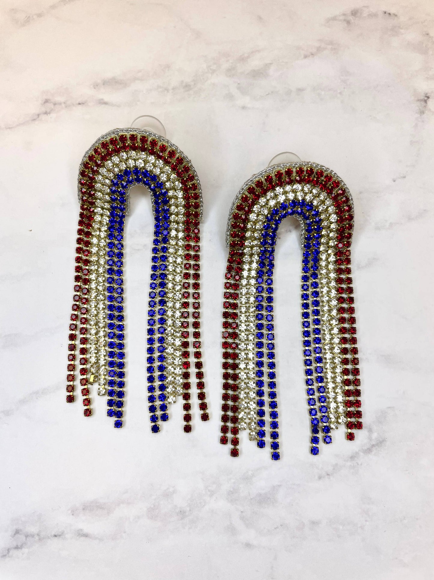 Patriotic American Red White Blue Cup Chain